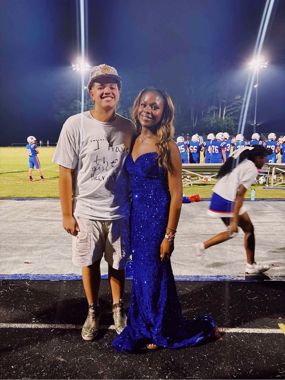 Royal Blue Sequin Evening Gown